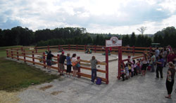 Children have so much fun at Farmer Mark's Tractor Training Course at Parlee Farms