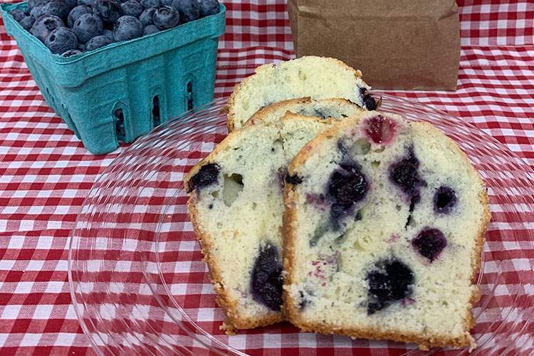 Blueberry bread at Parlee Farms in Tyngsboro MA