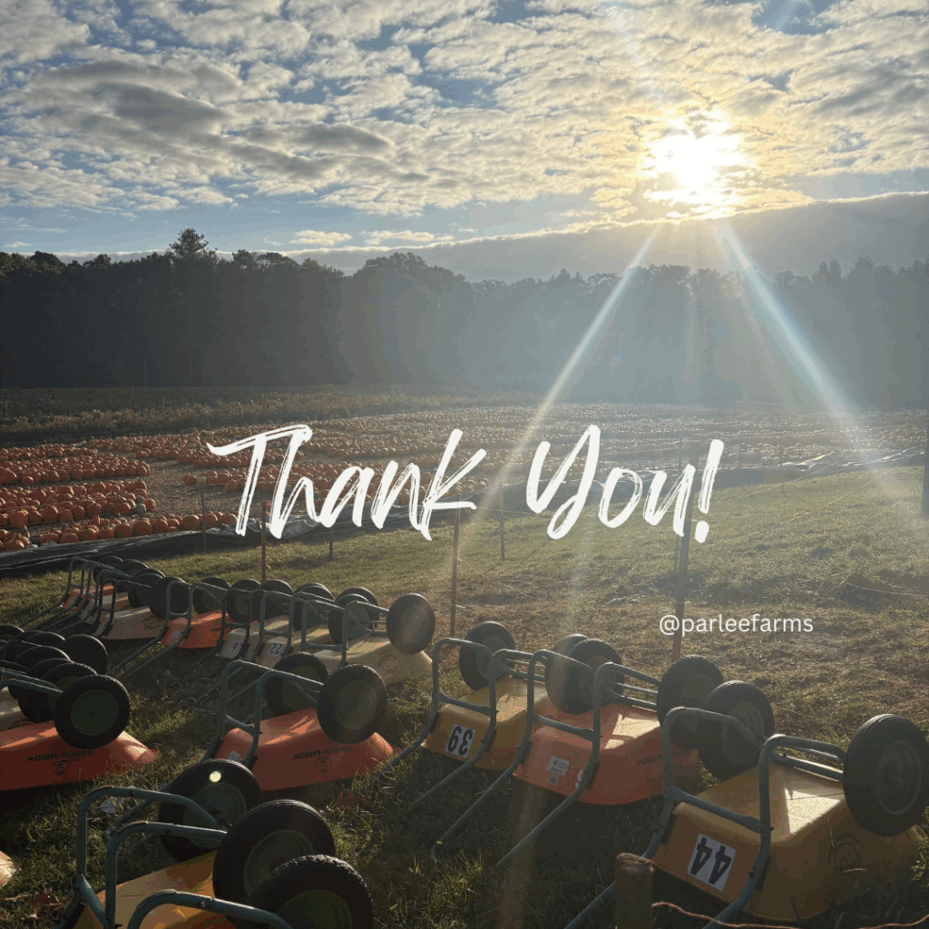 Thank You from Parlee Farms
