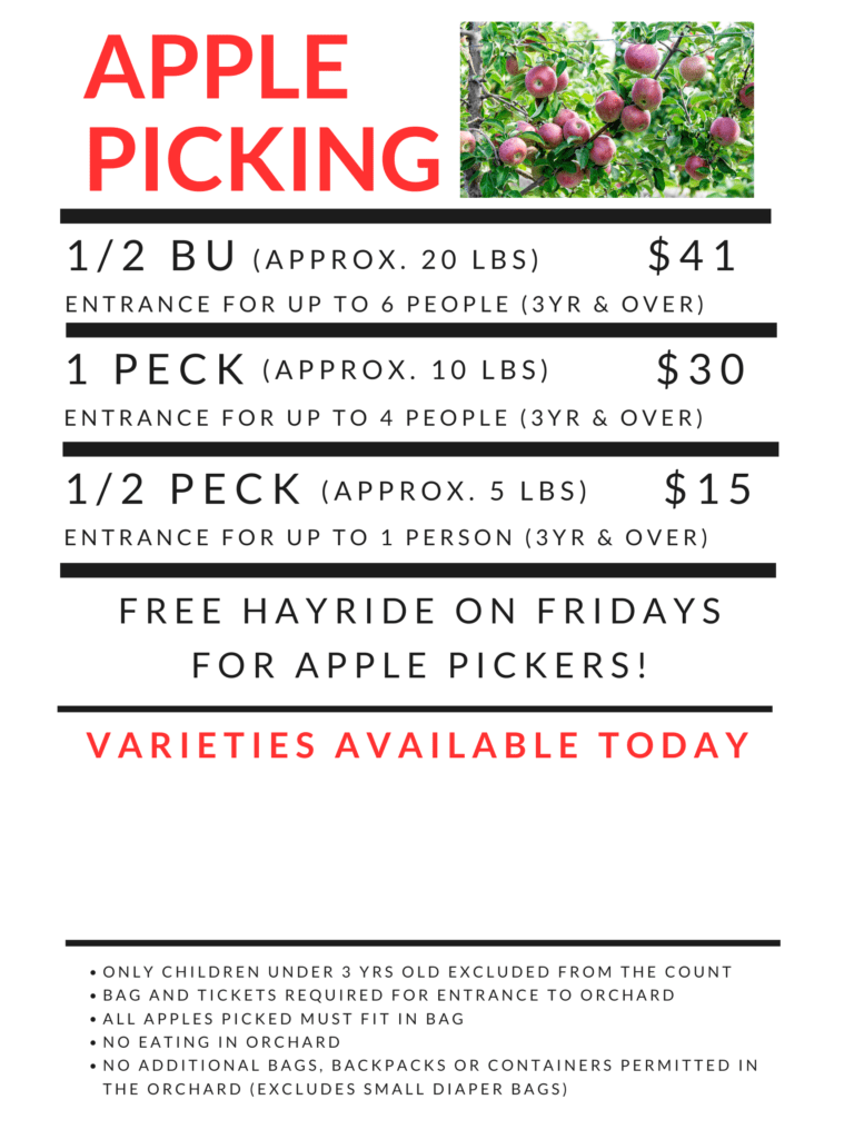 Apple Picking Prices at Parlee Farms, Tyngsboro MA
